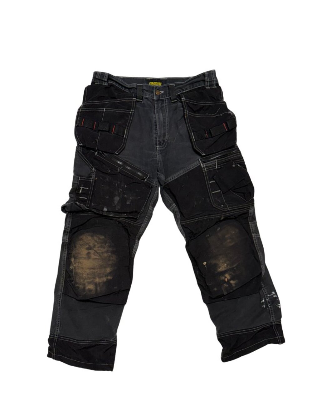 Blaklader Men's Black and Grey Canvas Cargo Work Pants Size 34 x 30